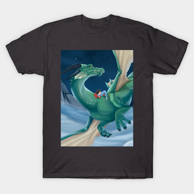 Boy and his Dragon T-Shirt by Professional_Doodles